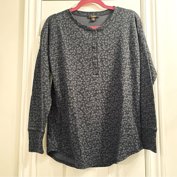 Dalia Tops - Dalia Charcoal Floral Long Sleeve Top
